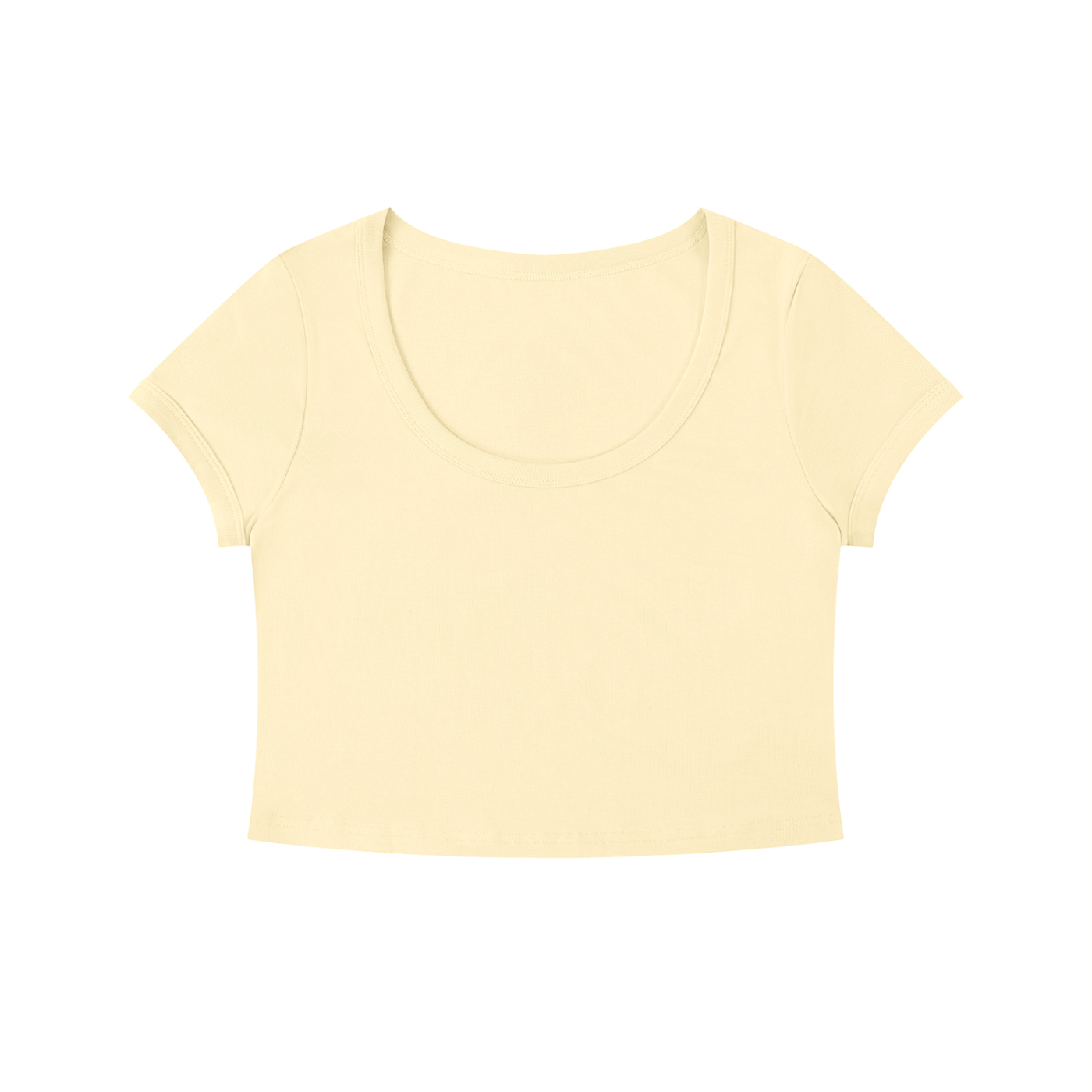 Women's Solid Color Slim Crop T-Shirt