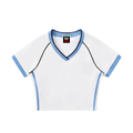 Contrast Trim V-Neck Crop T-Shirt
