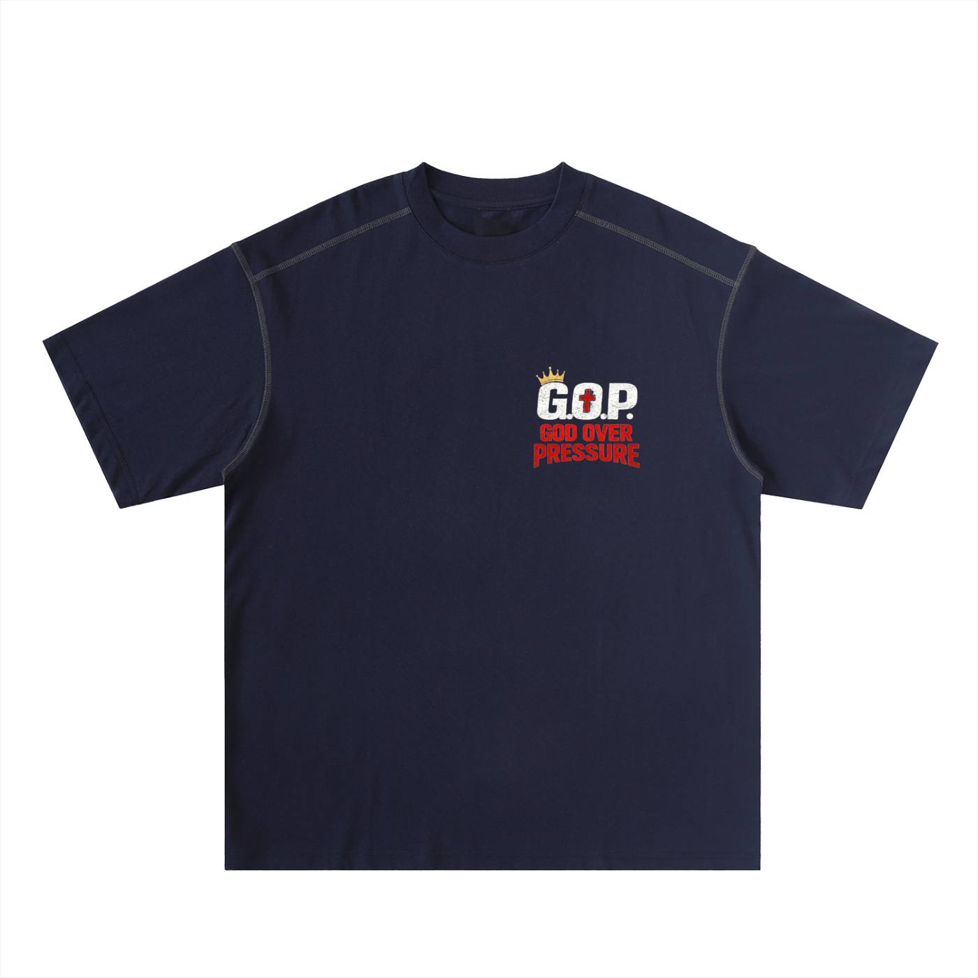 G.O.P. Oversized Contrast-Stitched Cotton Tee