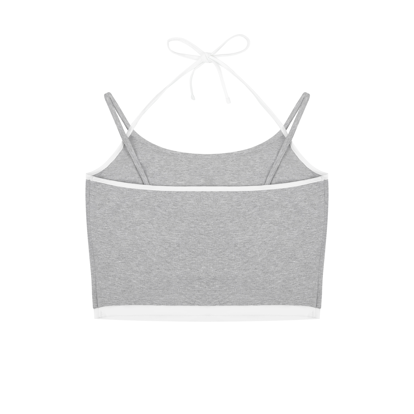 Contrast Binding Halter Tank Top