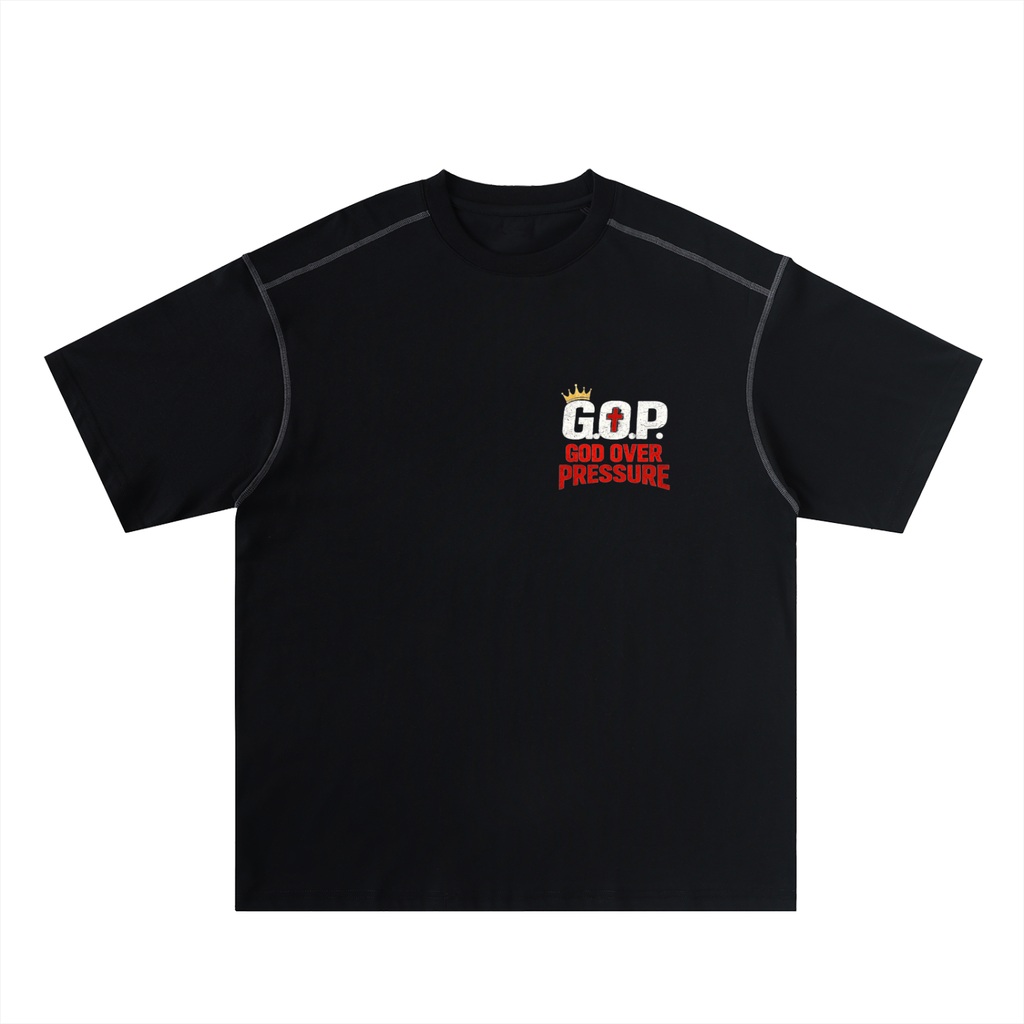 G.O.P. Oversized Contrast-Stitched Cotton Tee