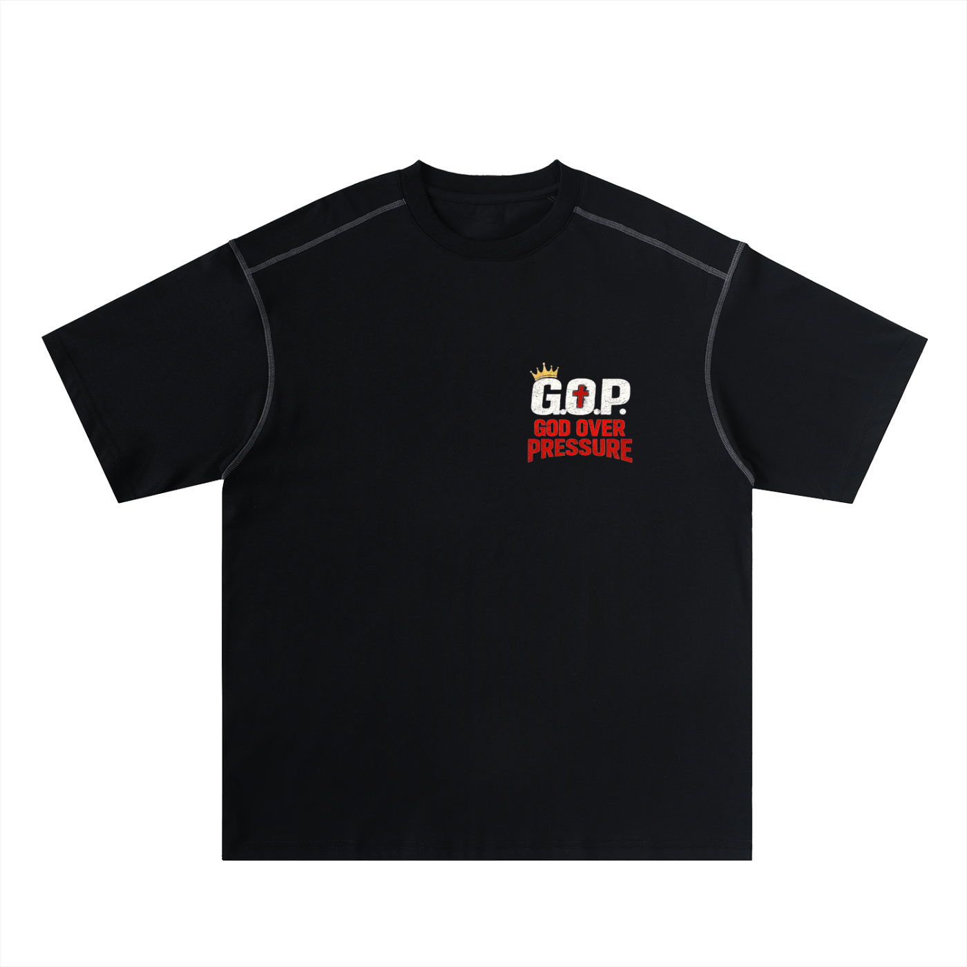 G.O.P. Oversized Contrast-Stitched Cotton Tee