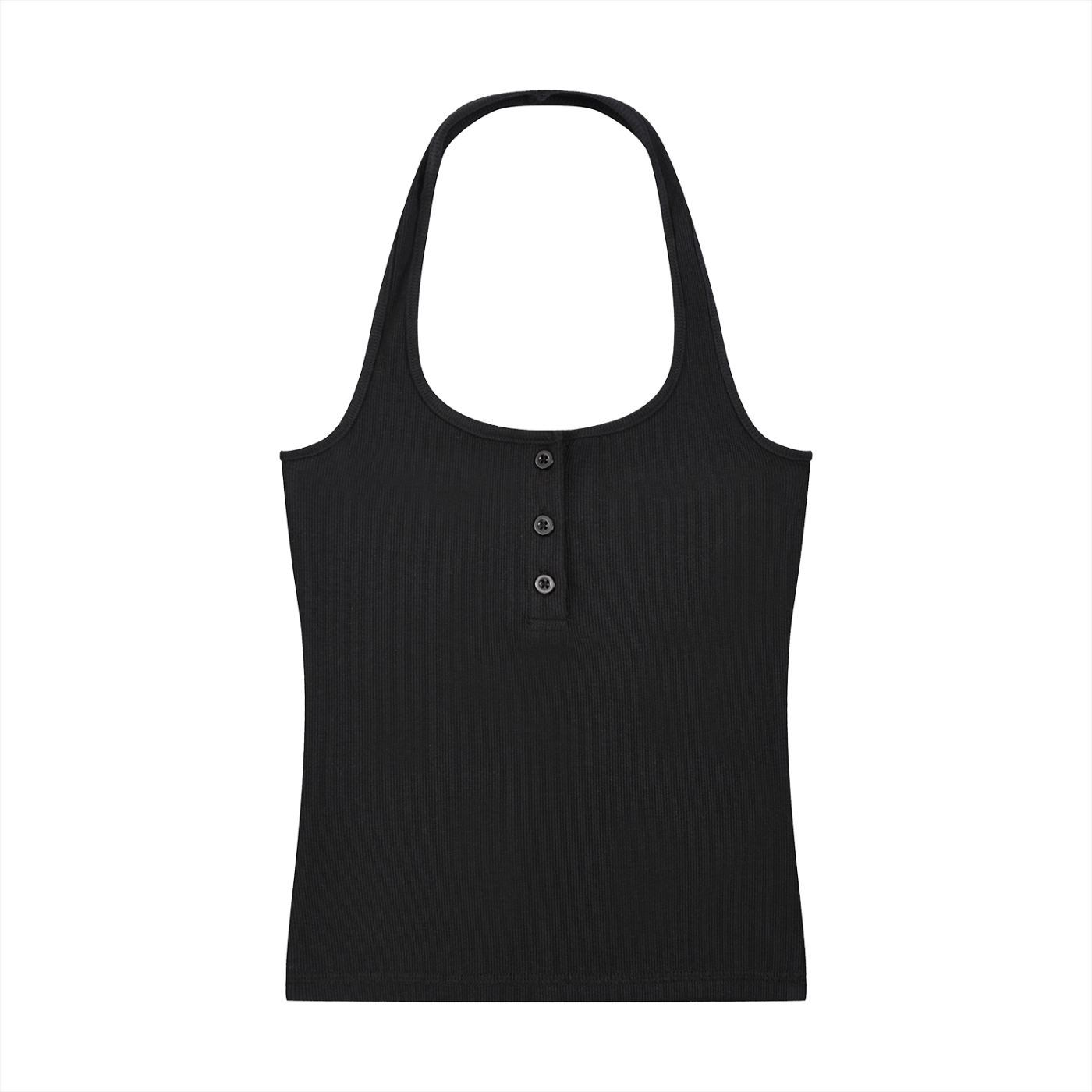 Women's Ribbed Henley Tank Top