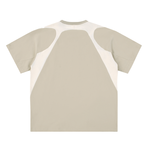 Contrast Panel Cotton T-Shirt