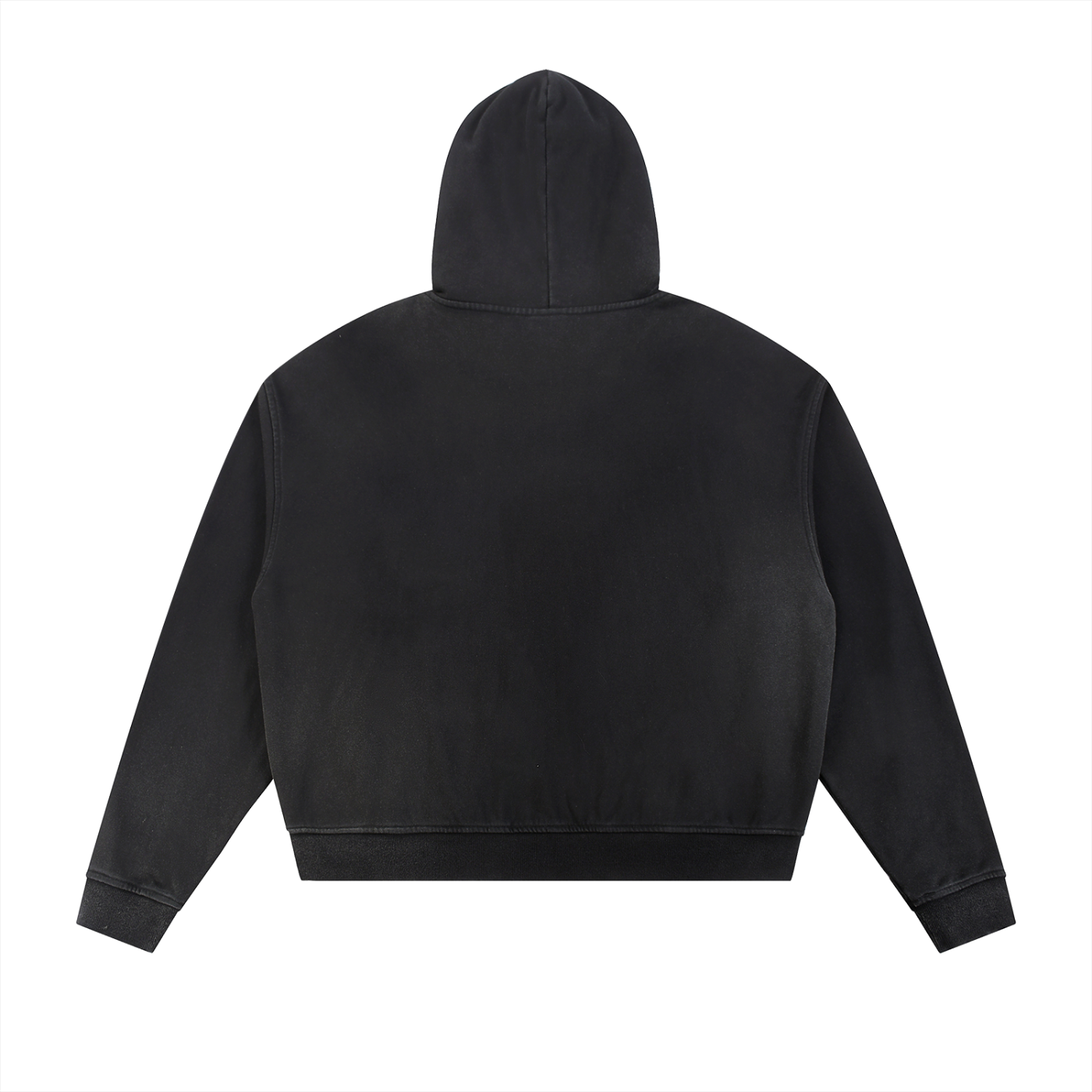 G.O.P. Sun Fade Frayed Raw Edge Fleece Zip Hoodie