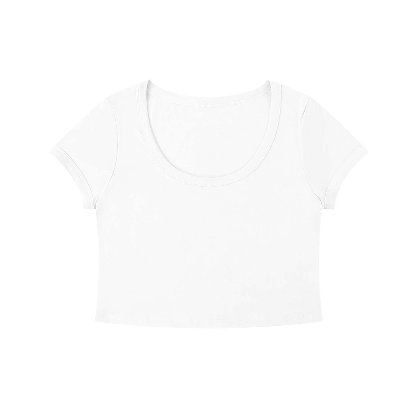 Women's Solid Color Slim Crop T-Shirt