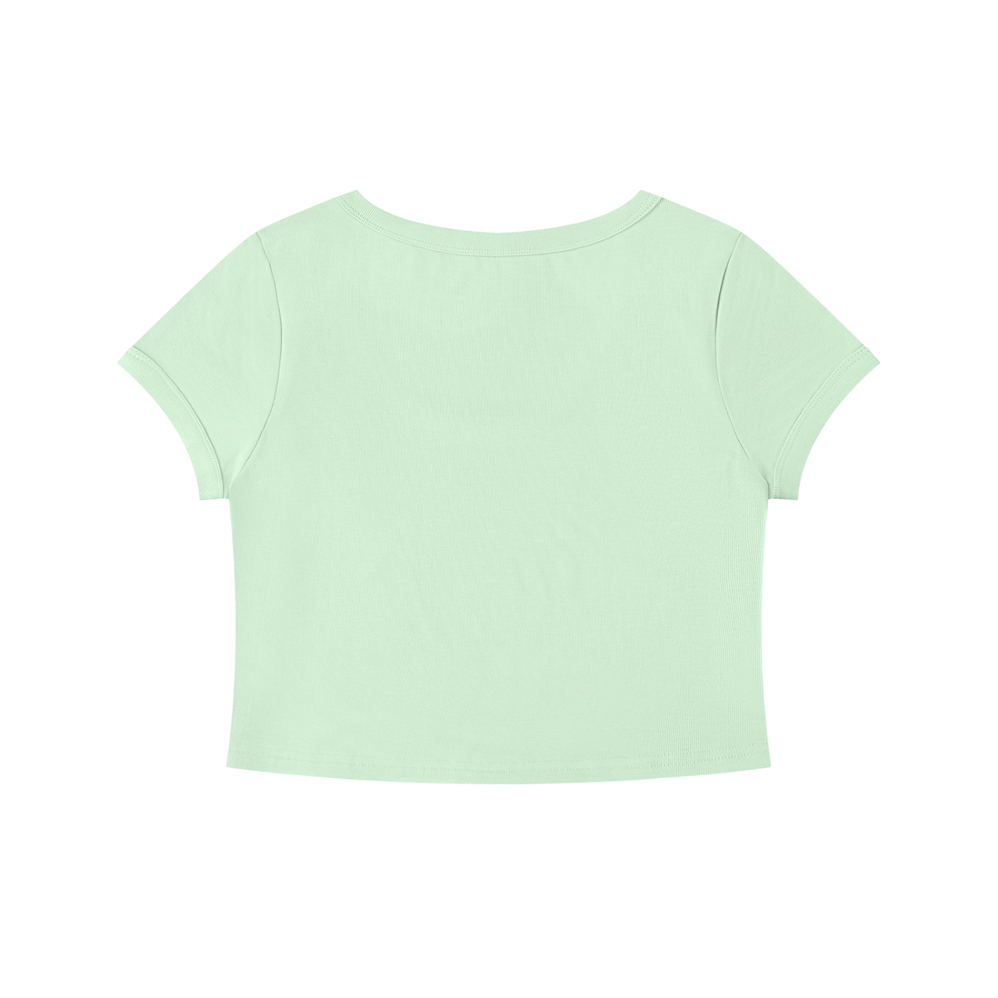 Women's Solid Color Slim Crop T-Shirt