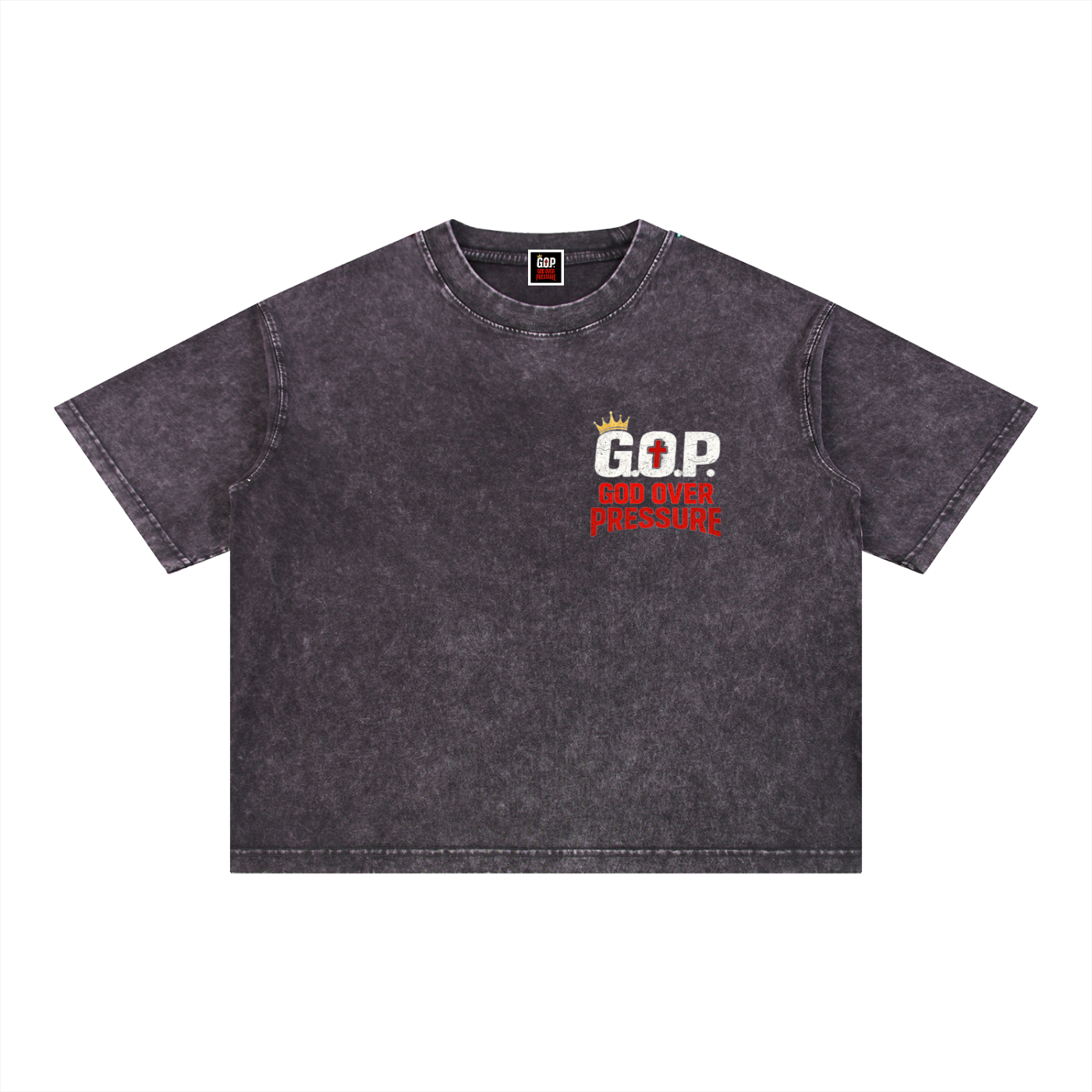 G.O.P. Mineral Wash Boxy Cotton T-Shirt