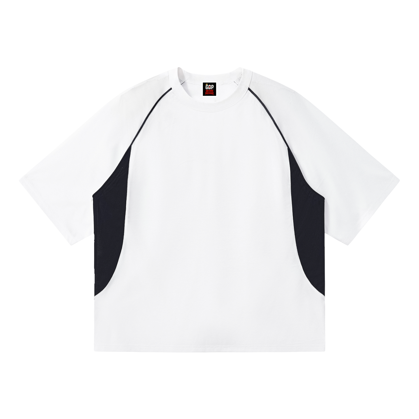 Contrast Piping Panel Raglan T-Shirt