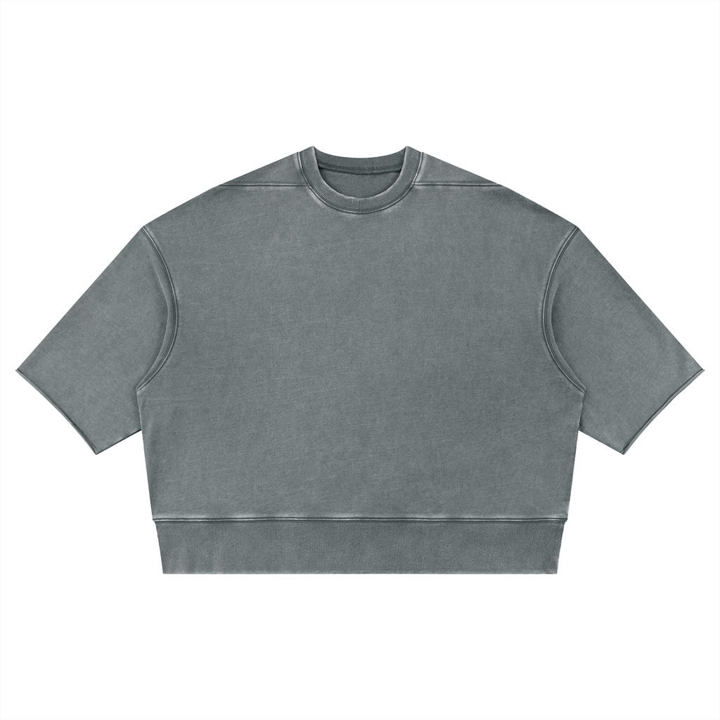 Mineral Wash Boxy Raw Edge T-Shirt