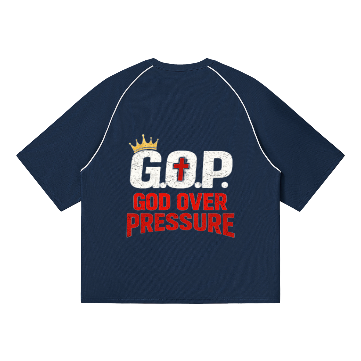 G.O.P. Contrast Piping Panel Raglan T-Shirt