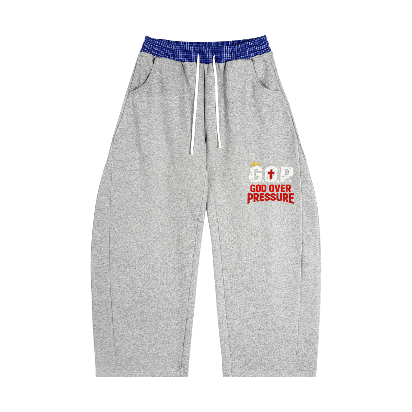 G.O.P. Plaid Waistband Barrel Sweatpants
