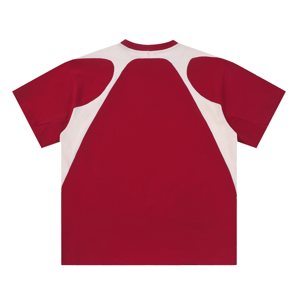 Contrast Panel Cotton T-Shirt