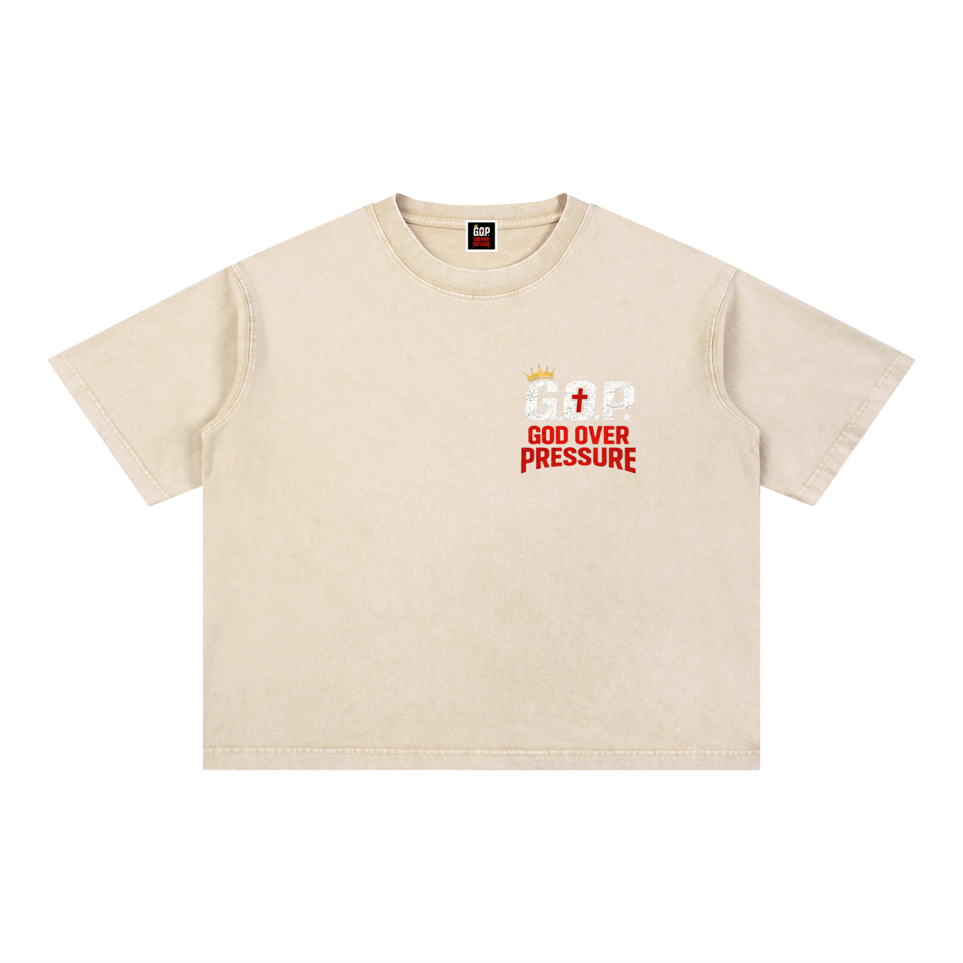 G.O.P. Mineral Wash Boxy Cotton T-Shirt
