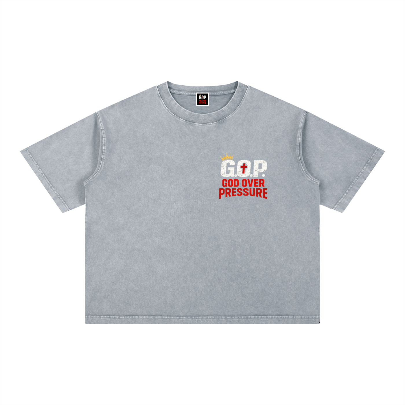 G.O.P. Mineral Wash Boxy Cotton T-Shirt