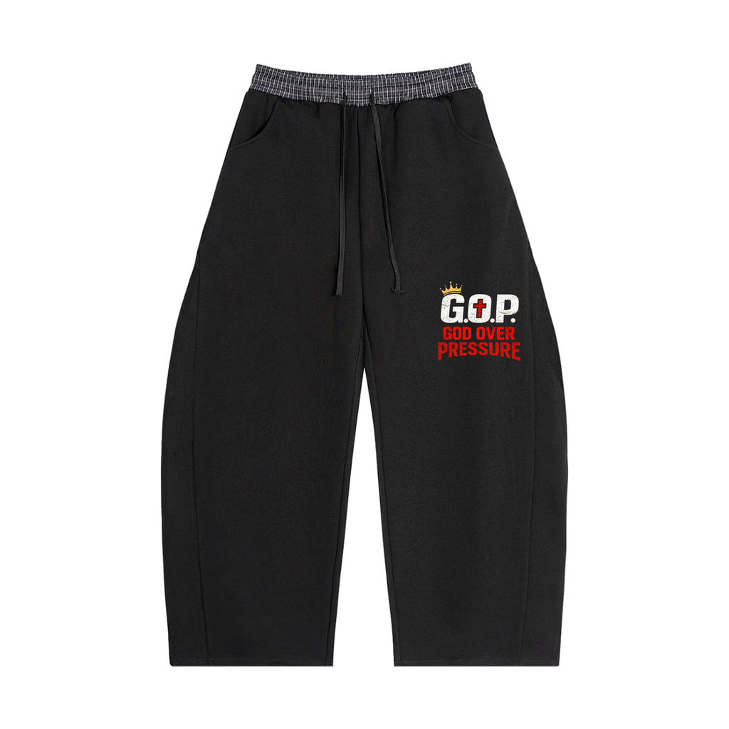 G.O.P. Plaid Waistband Barrel Sweatpants