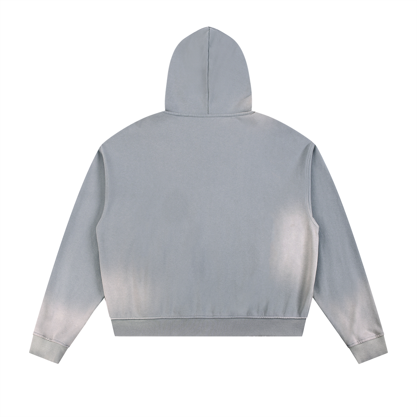 G.O.P. Sun Fade Frayed Raw Edge Fleece Zip Hoodie