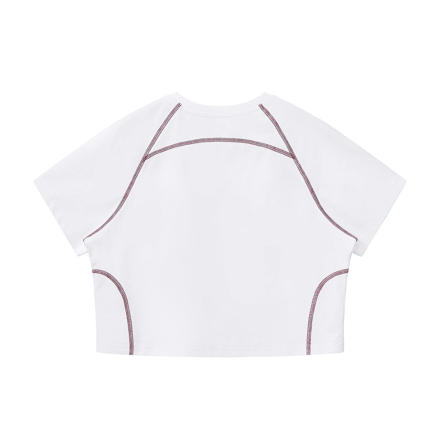 Women's Contrast Stitch Raglan Crop T-Shirt