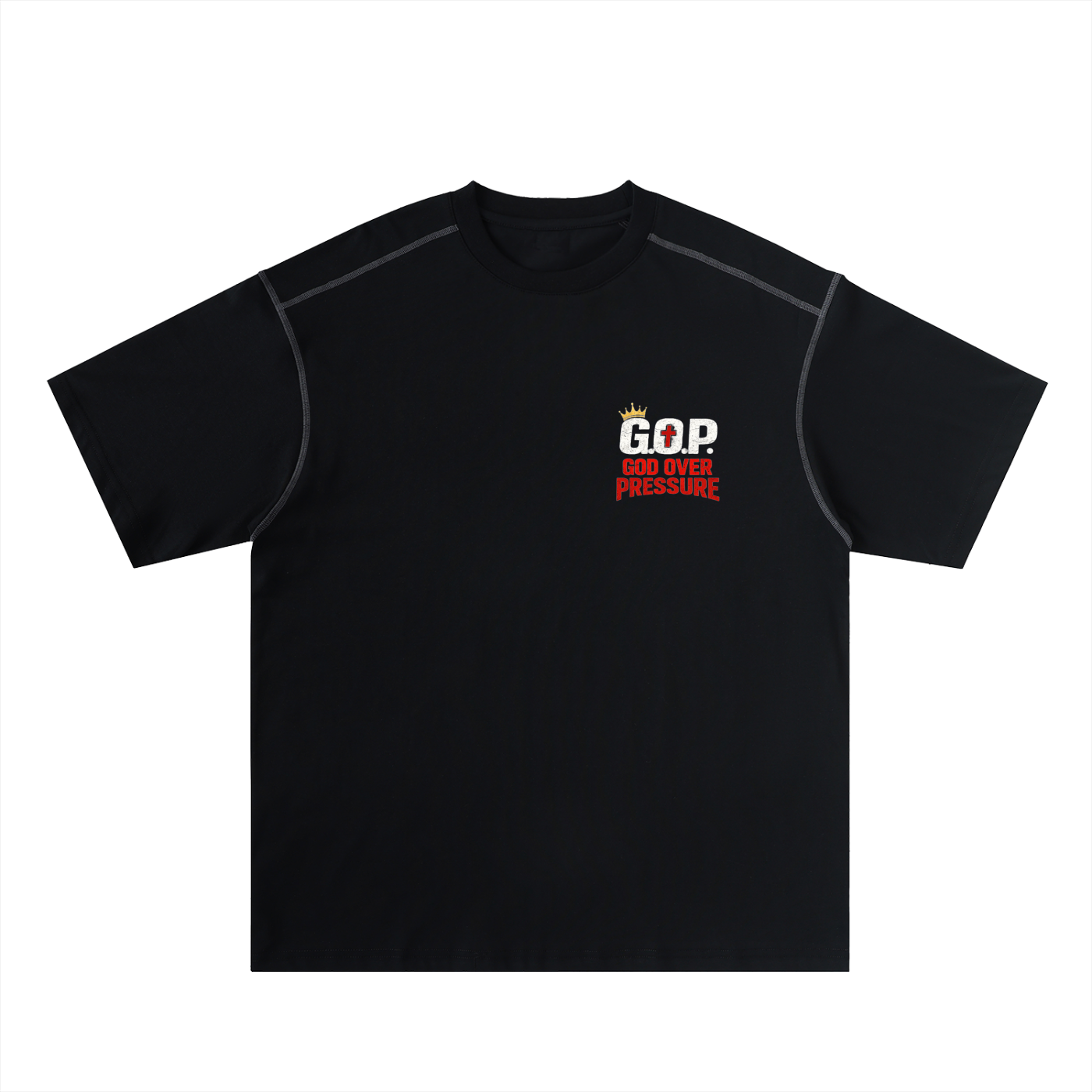 G.O.P. Oversized Contrast-Stitched Cotton Tee