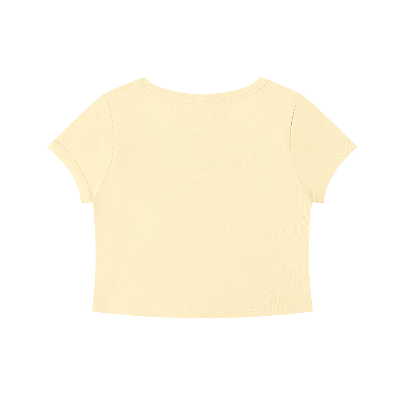 Women's Solid Color Slim Crop T-Shirt