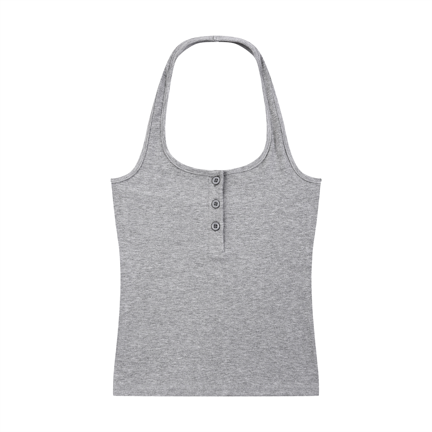 Women's Ribbed Henley Tank Top