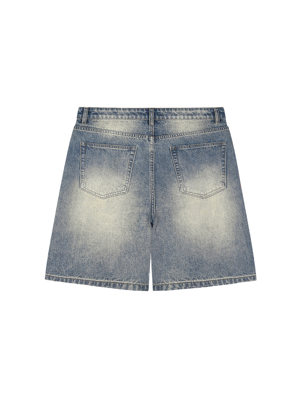 Faded Distressed Baggy Denim Shorts