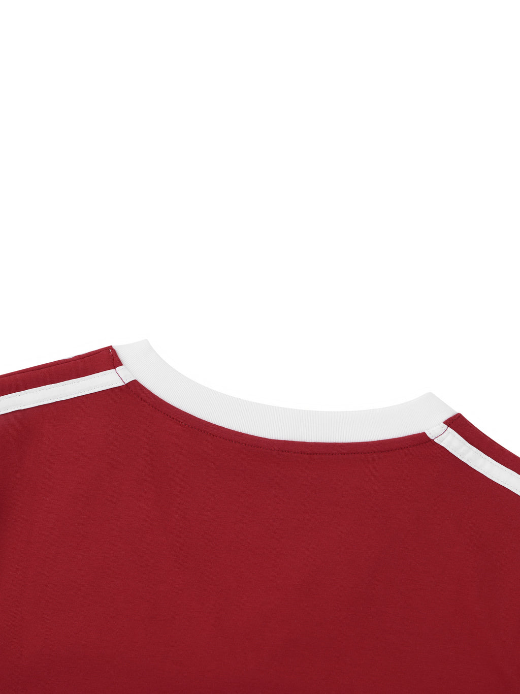 Women's Retro Binding V-Neck Crop T-Shirt