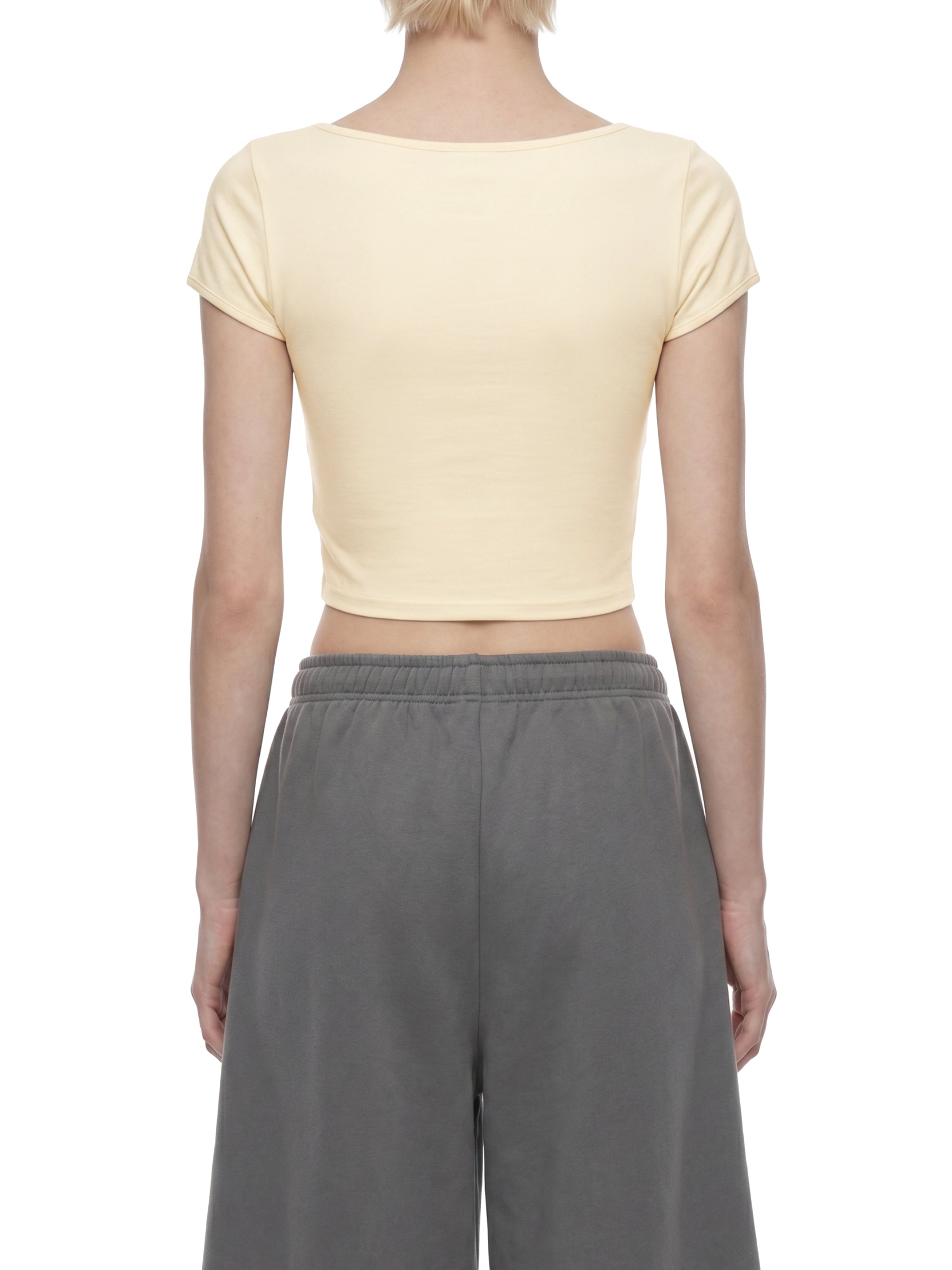 Women's Slim Cap Sleeve Crop T-Shirt