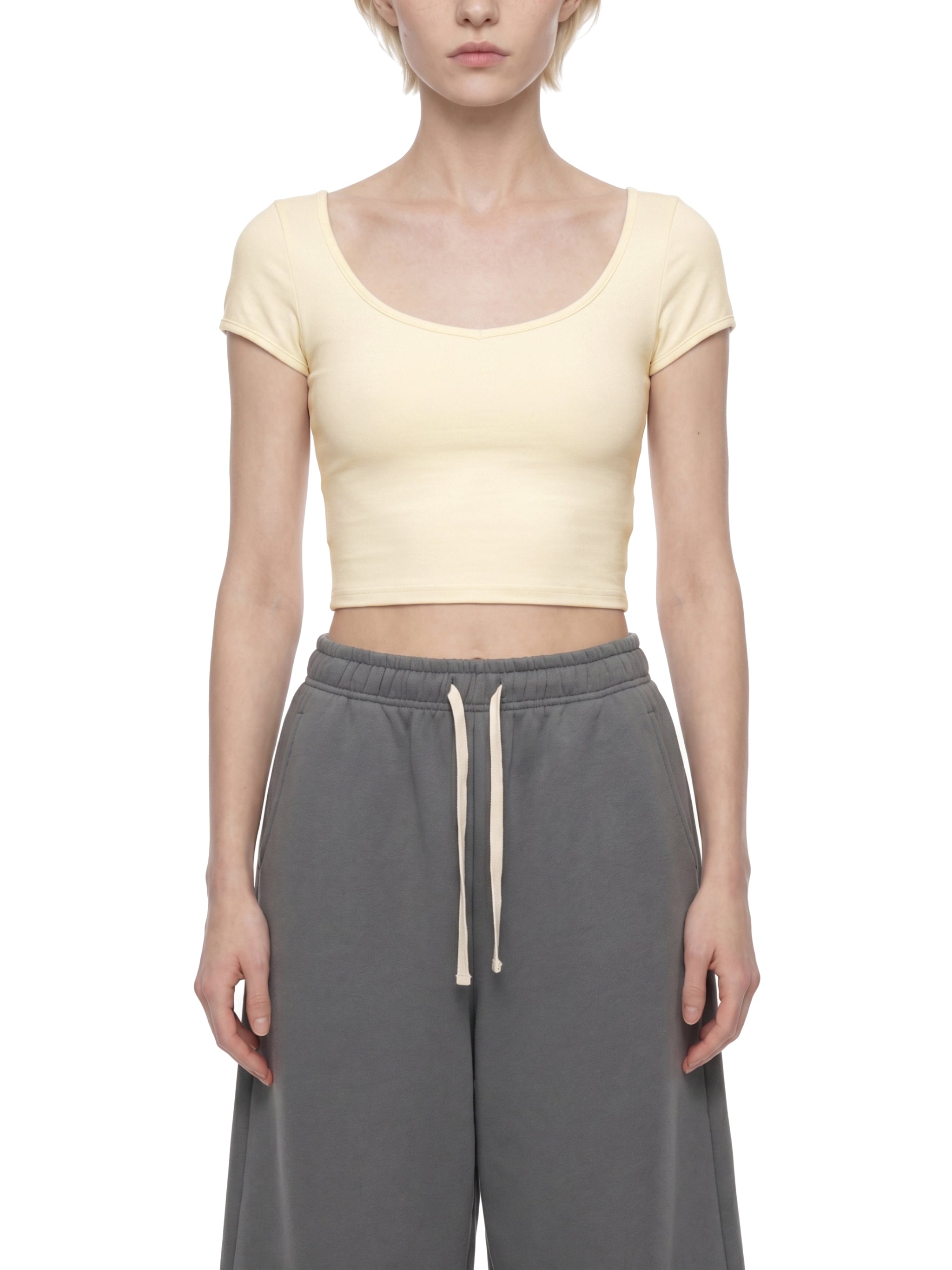 Women's Slim Cap Sleeve Crop T-Shirt