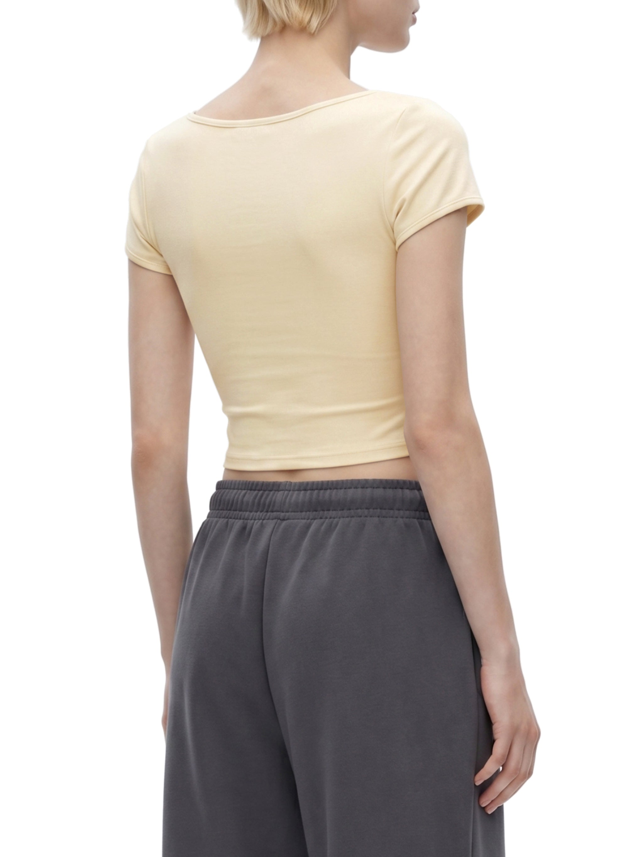 Women's Slim Cap Sleeve Crop T-Shirt