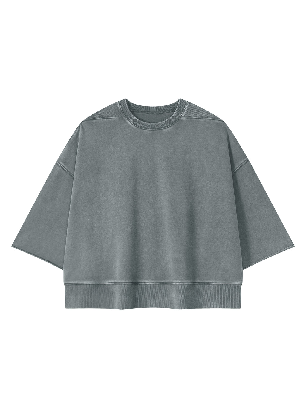 Mineral Wash Boxy Raw Edge T-Shirt