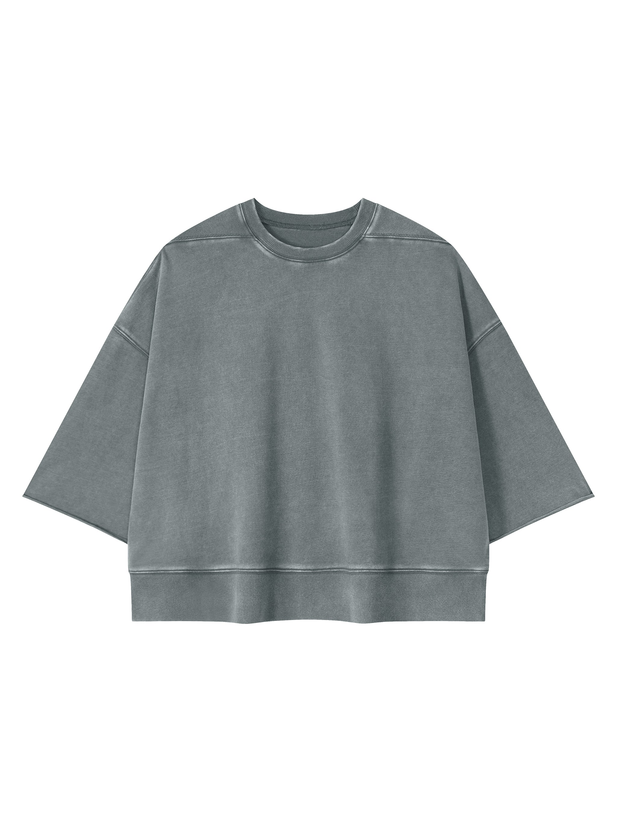 Mineral Wash Boxy Raw Edge T-Shirt