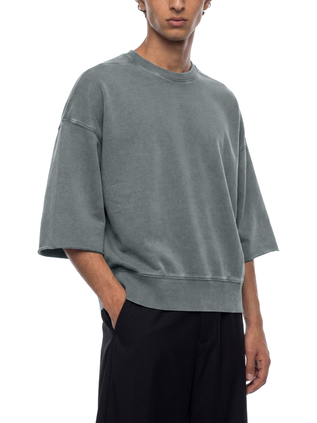 Mineral Wash Boxy Raw Edge T-Shirt