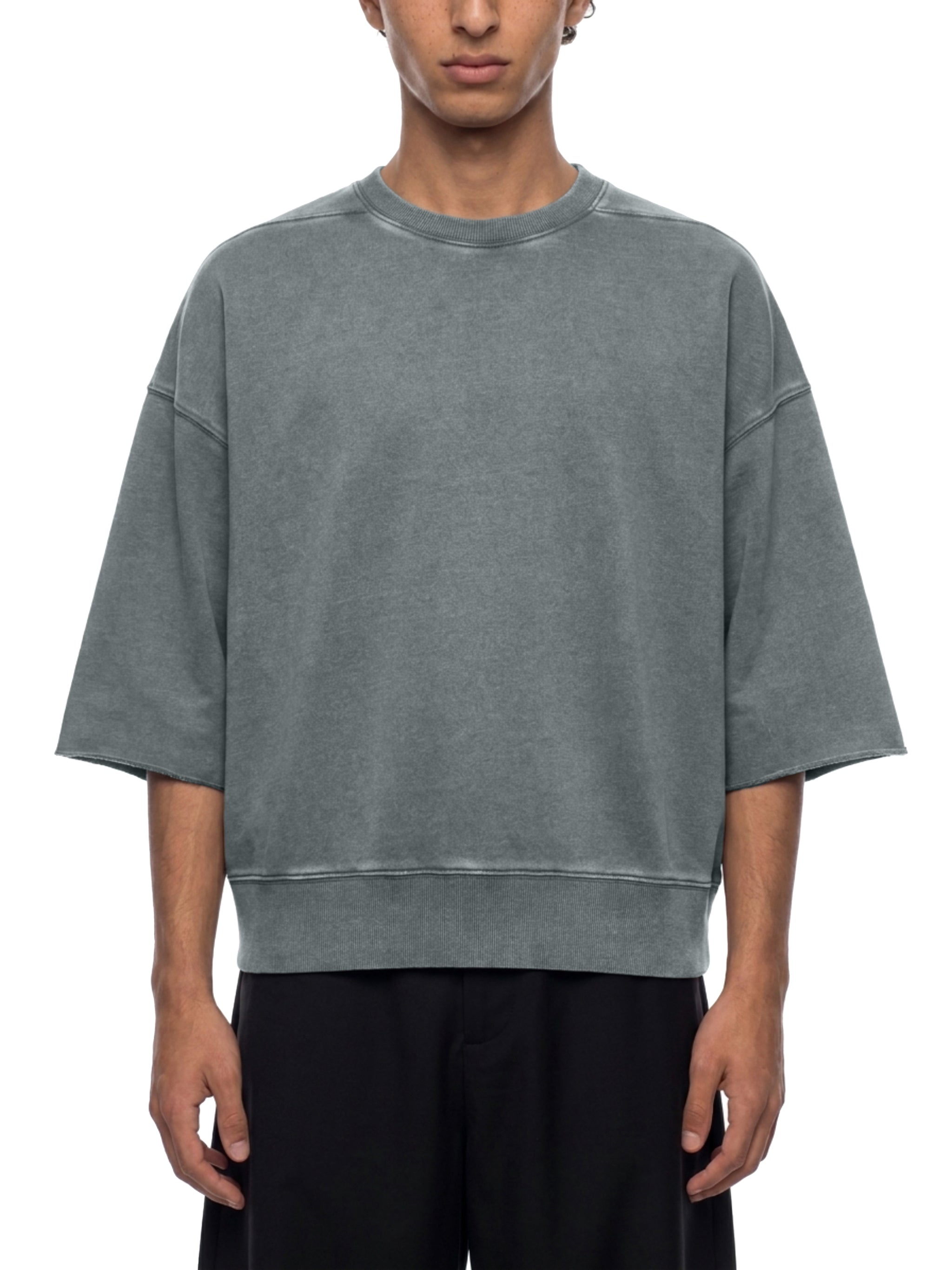 Mineral Wash Boxy Raw Edge T-Shirt